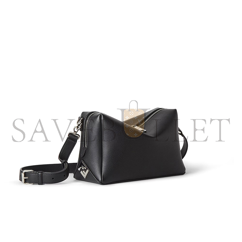 F**di lui medium black leather bag 7va672asihf0gxn (28*19*11cm)